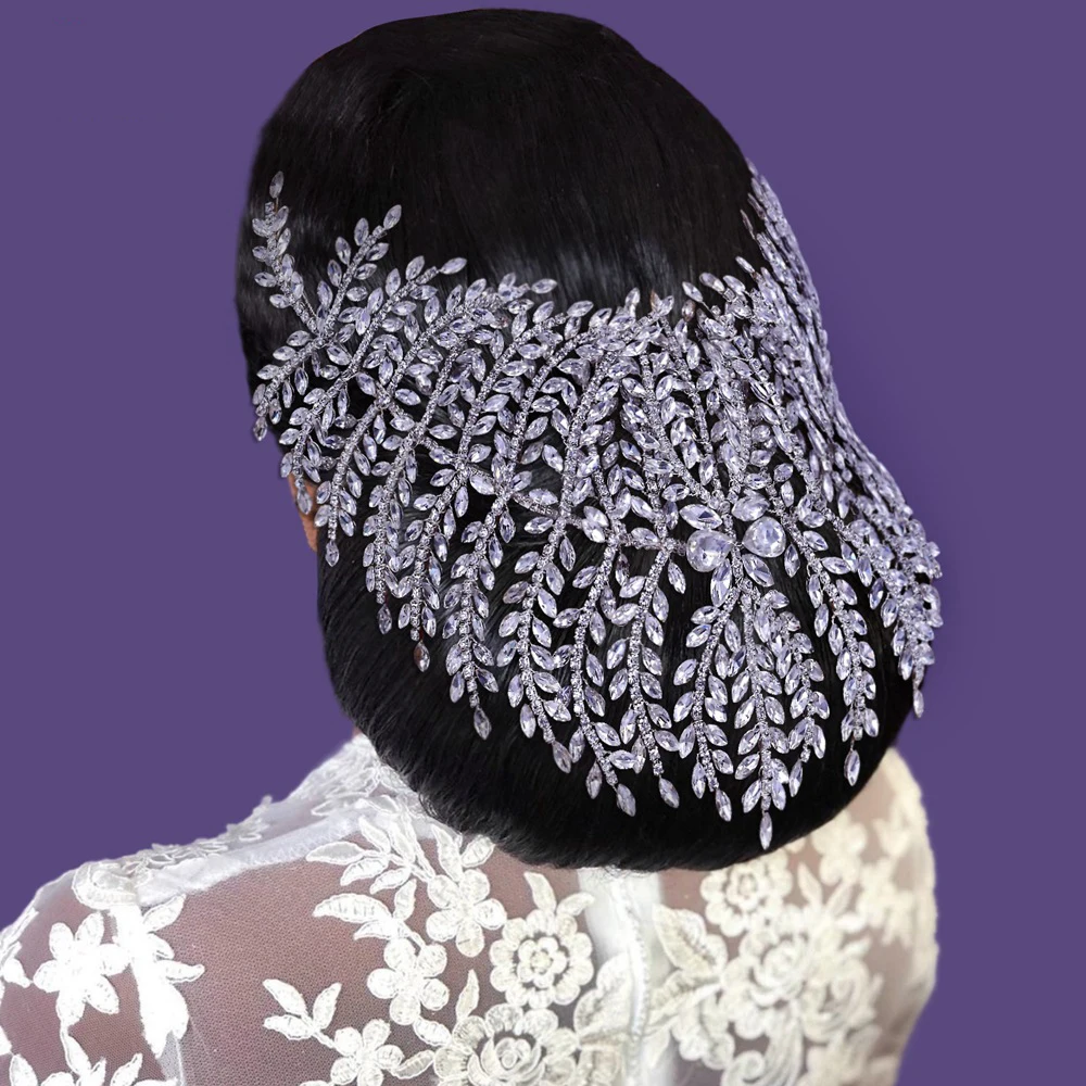 High quality handmade rhinestone bridal headband wedding bridal hair accessories headdress accessories