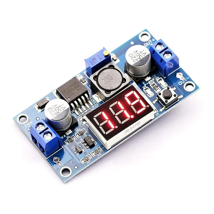 LM2596 DC-DC Регулируемый понижающий преобразователь модуль 4,0 ~ 40V до 1,25 ~ 37V питания трансформатор со светодиодным дисплеем