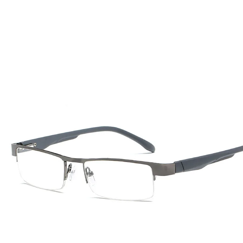 Fashion Half Metal Frame Magnifying  Glasses for Reading Rectangular Women Men Reading Glasses 2021 0.50 0.75 1.5