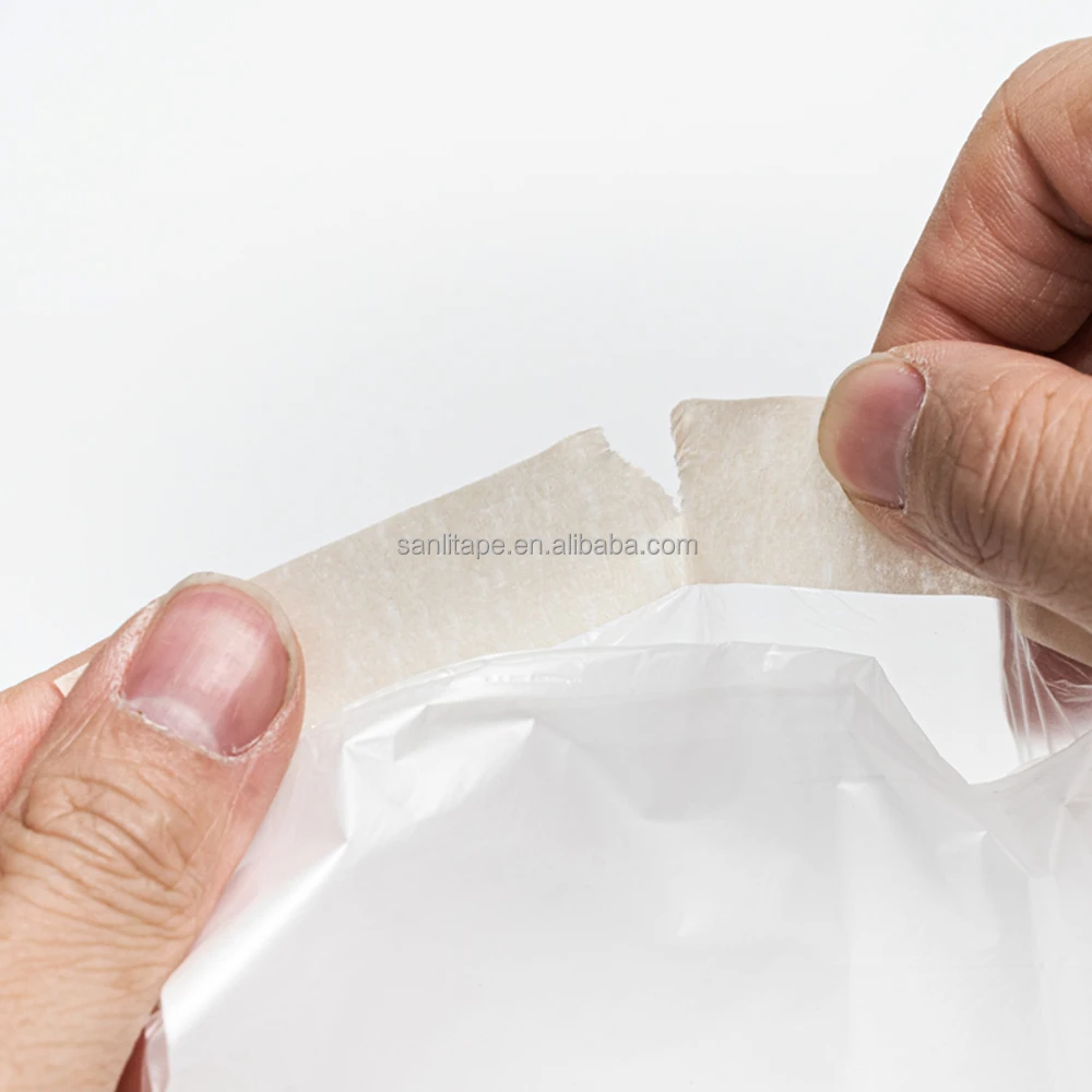 100 Degree High Temperature Resistance Masking Film Pre Taped 150u Thickness 30m Length Tape Roll