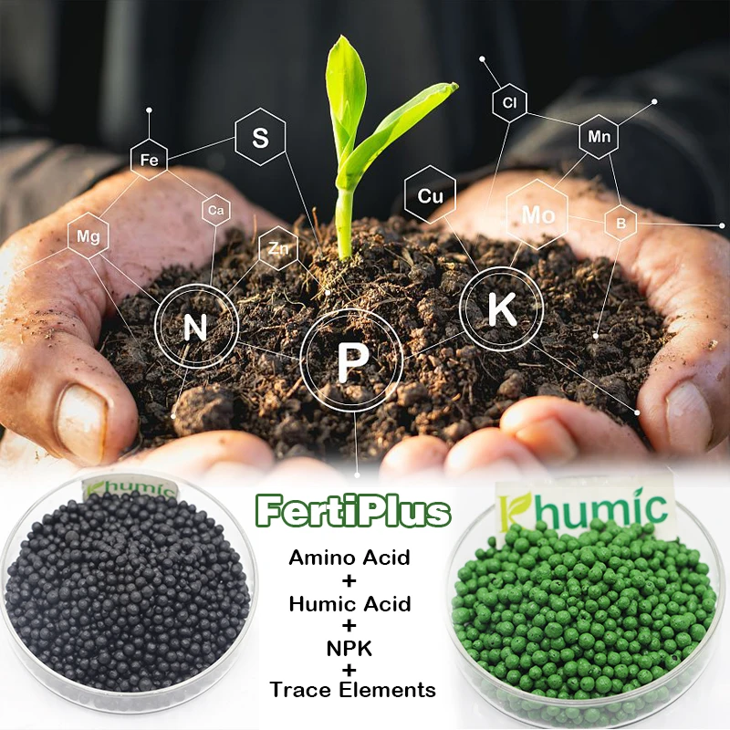 Натуральные источники, органические вещества, богатые гуминовой кислотой, блестящие шарики из NPK