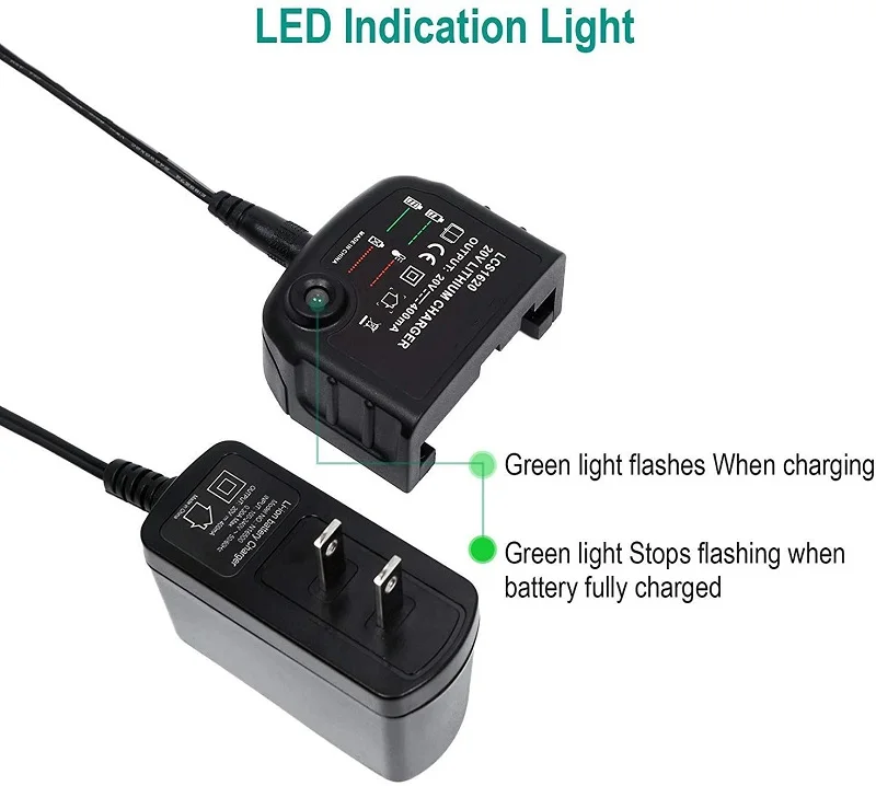 20V 0.4A Li-ion Battery Charger for Black Decker Coreless tool 16V 20V Lithium Ion Battery 400mA li ion battery charger