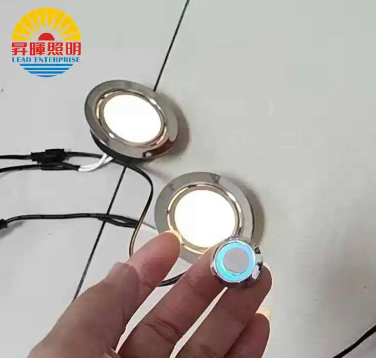 Touch Sensor Dim 12v 2w Led Cabinet Puck Boat Light Touch On Off Dimming Sensor Light Lamp Bulb