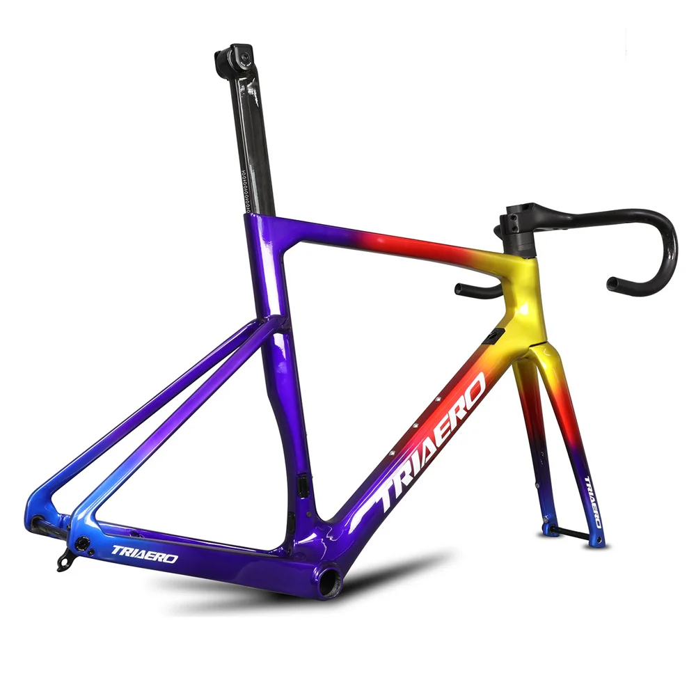 Metallic Paint Carbon Bicycle Full Internal Cable Integrated Handlebar Bicycle Frame