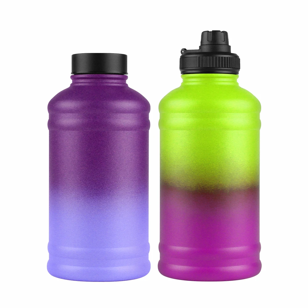 
Wholesale big capacity 64oz stainless steel vacuum flask water bottle custom logo water bottle with cup sleeves 