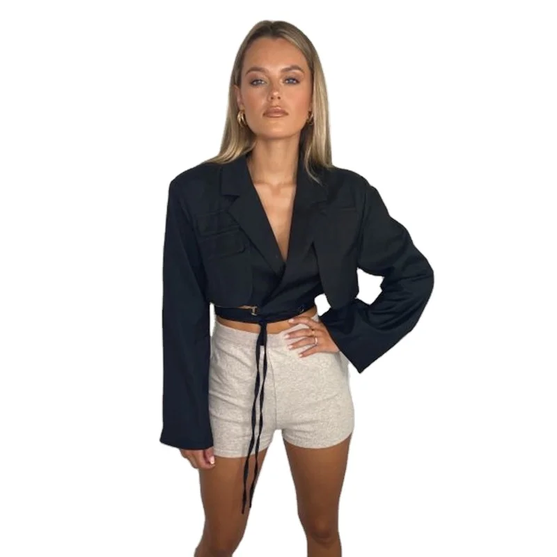 Spring new sexy solid color short suit lady
