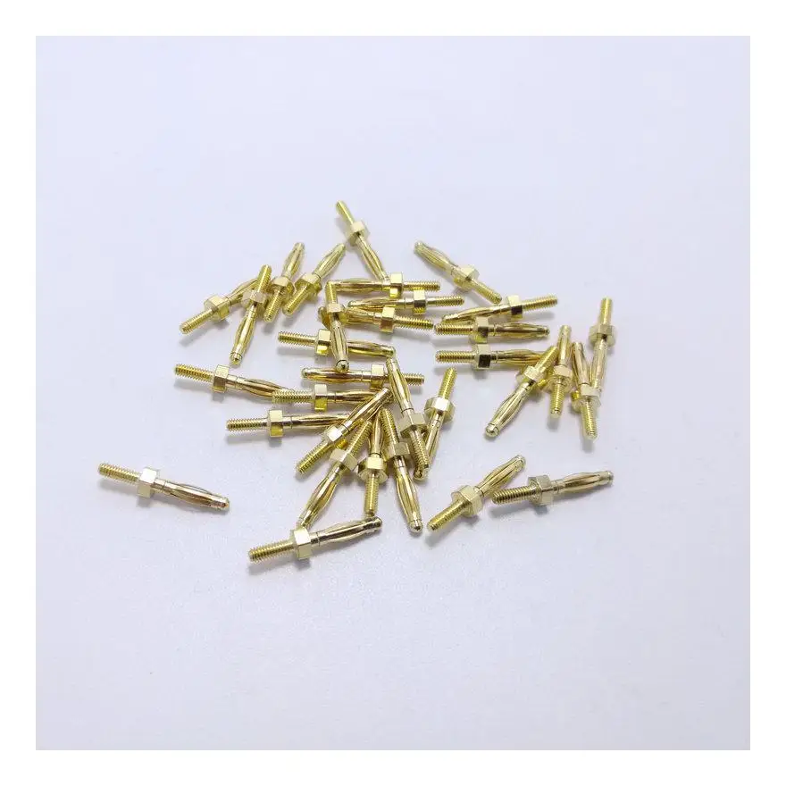 Гексагональные металлические светодиодные сказочные огни 2 0 мм, штекер стандарта Великобритании, медный провод, банан, медь для штекера, четыре гексагональные позолоченные