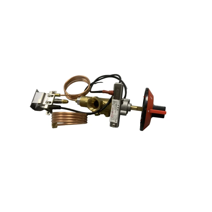 Copper Safety Valve Kit Pilot Burner Assembly Main Control Propane Fire Pit Includes Connecting Tubes Tilt Switch Ignition
