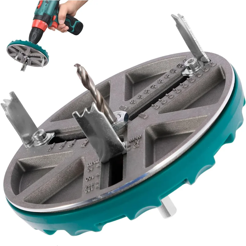 Adjustable Drywall Wood Plasterboard Hole Opener Punching Saw Kit Adjustable Round Hole Saw Tool