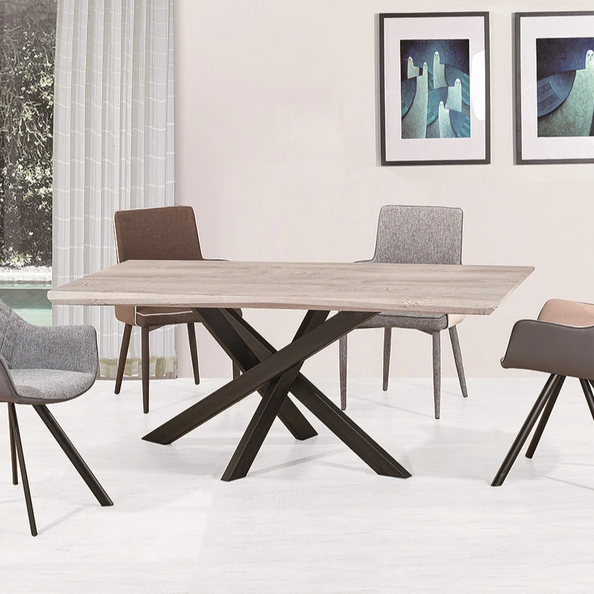 2020 современный дизайн, верхняя металлическая трубка из МДФ, Обеденная Мебель, обеденный стол