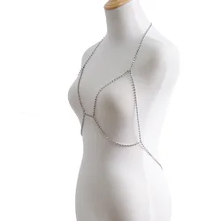 Collarbone Necklace Creative Sweater Body Jewelry Women alloy shiny bling Party Sexy Costumes sequin sex lingerie Sequin
