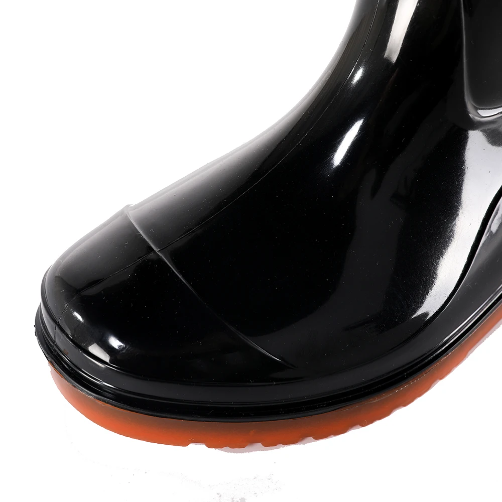 Непромокаемые ботинки из ПВХ, Уличная обувь для грязи, резиновые сапоги, противоскользящая обувь, прочные теплые мужские сапоги