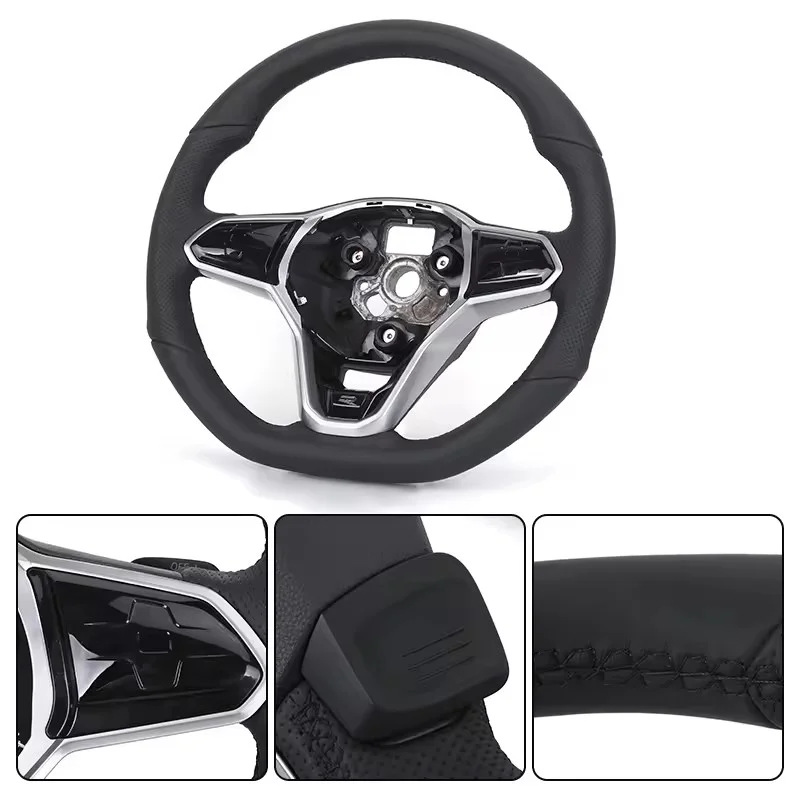 Custom Upgrade Volant Lenkrad Half Perforated Leather Steering Wheel for VW Golf 6 7 GTI MK7 Mk7.5 Polo Tiguan Jetta Passat B6