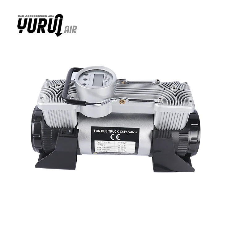 Пластиковая коробка, двойной цилиндр, автомобильный воздушный компрессор, насос для шин, автоматический воздушный насос со светодиодной подсветкой, инструмент для ремонта шин