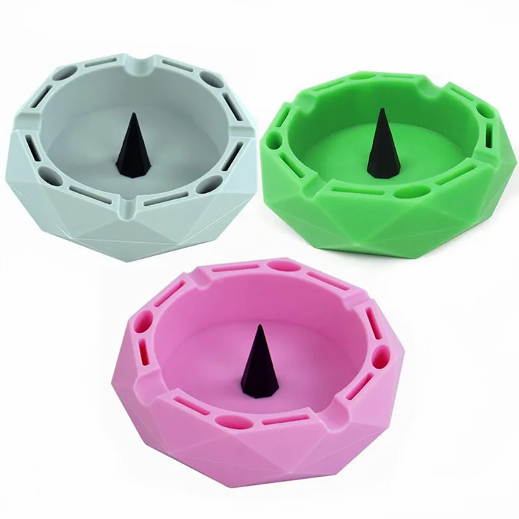 Custom Logo Unbreakable Pipe Ashtray Silicone Cigarette Ashtray