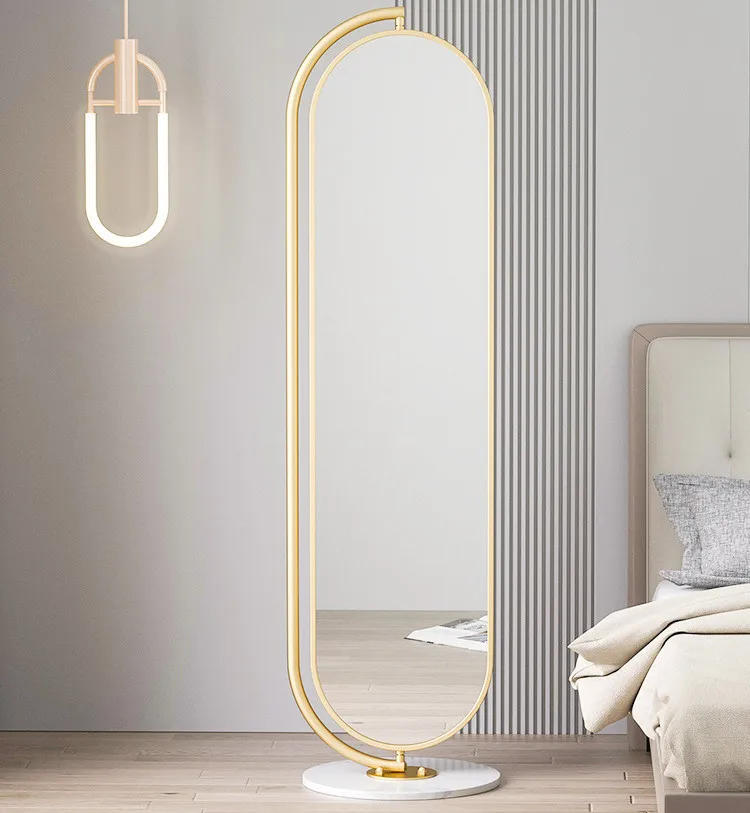 Large wholesale floor standing dressing wall decor framed mirror for living room