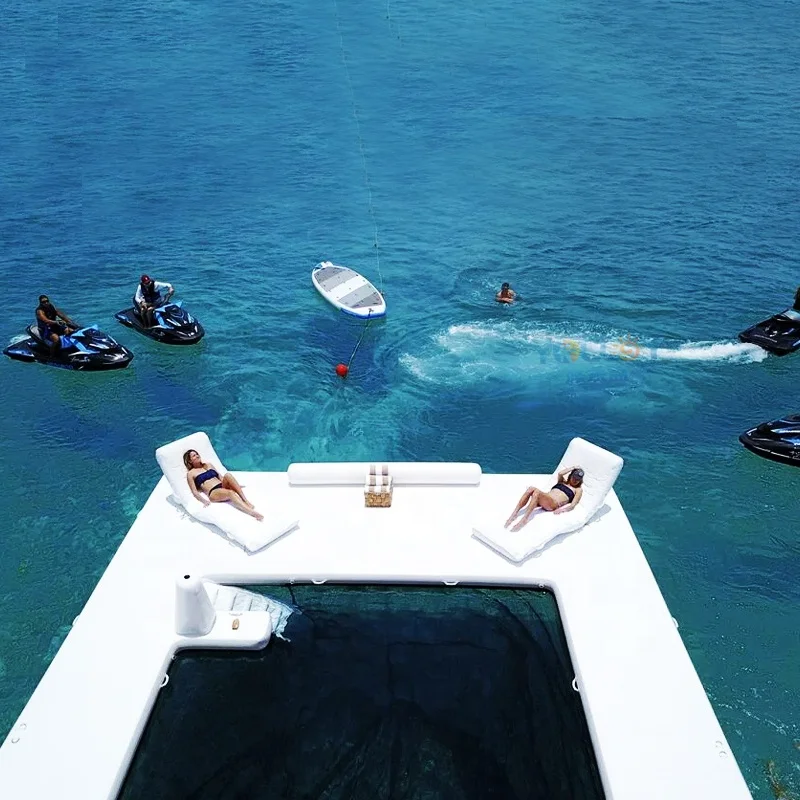 Customized Portable Inflatable Waterproof PVC Floating Ocean Yacht Inflatable Sea Swimming Pool