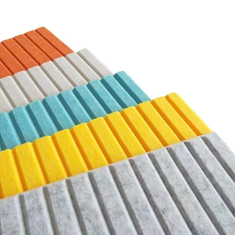 Wholesale Pet Felt Acoustic Panels Soundproof 100% Polyester Fiber Felt Panels Soundproof Self-adhesive Acoustic Panels