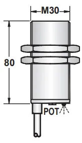 KJT IP67 High Quality M30 Capacitive Proximity Sensor CE 12V 24V 36V