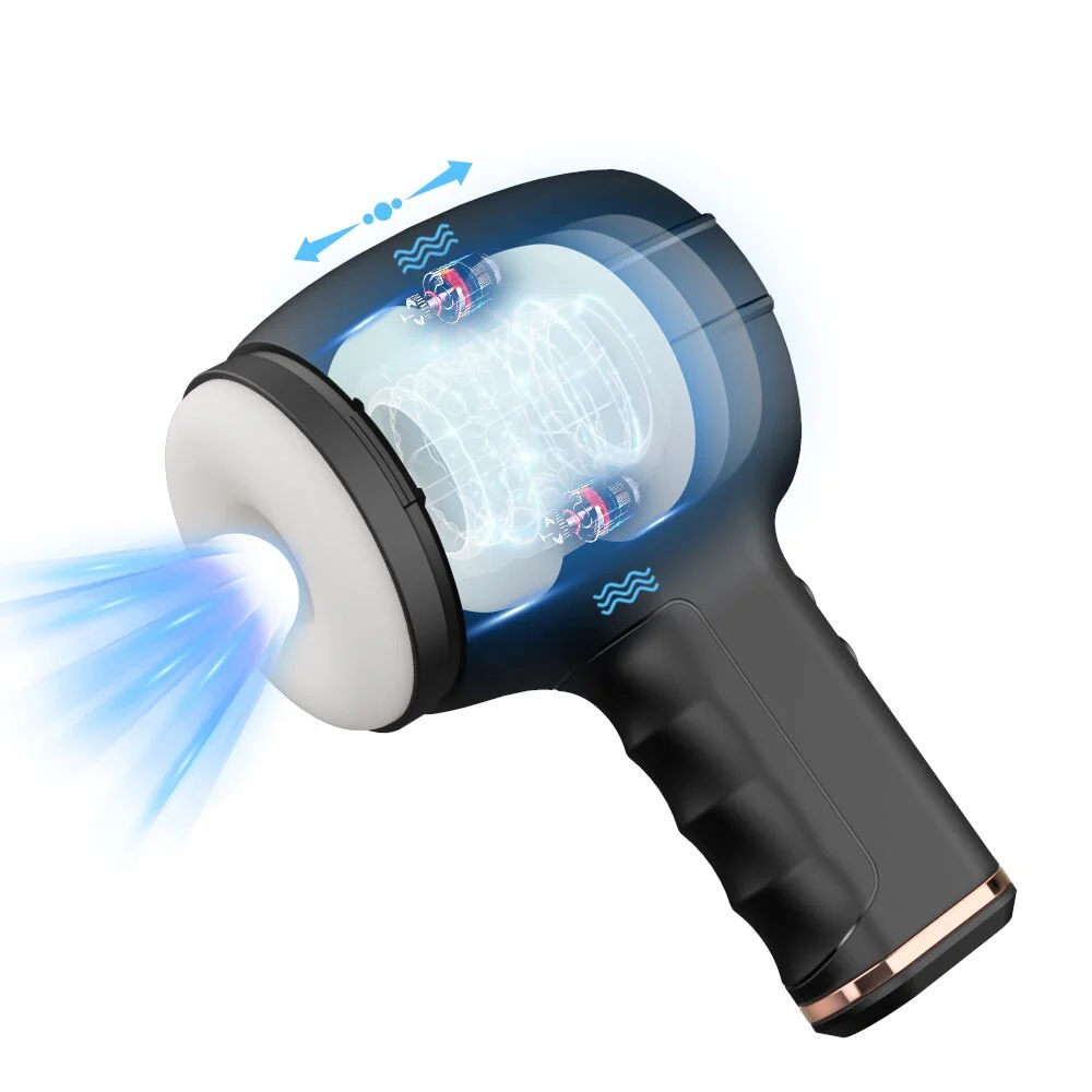 3 motors powerful masturbation for male adult thrusting and vibrating vagina toy