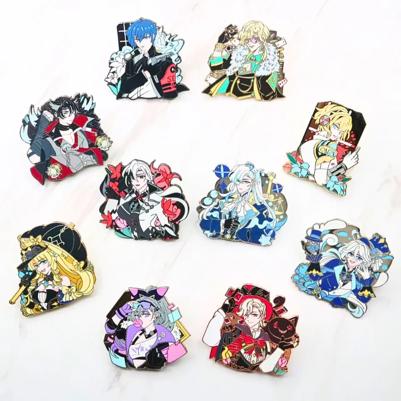 Hard enamel Unlimited Quantity order quantity metal badges lapel pins back stamp