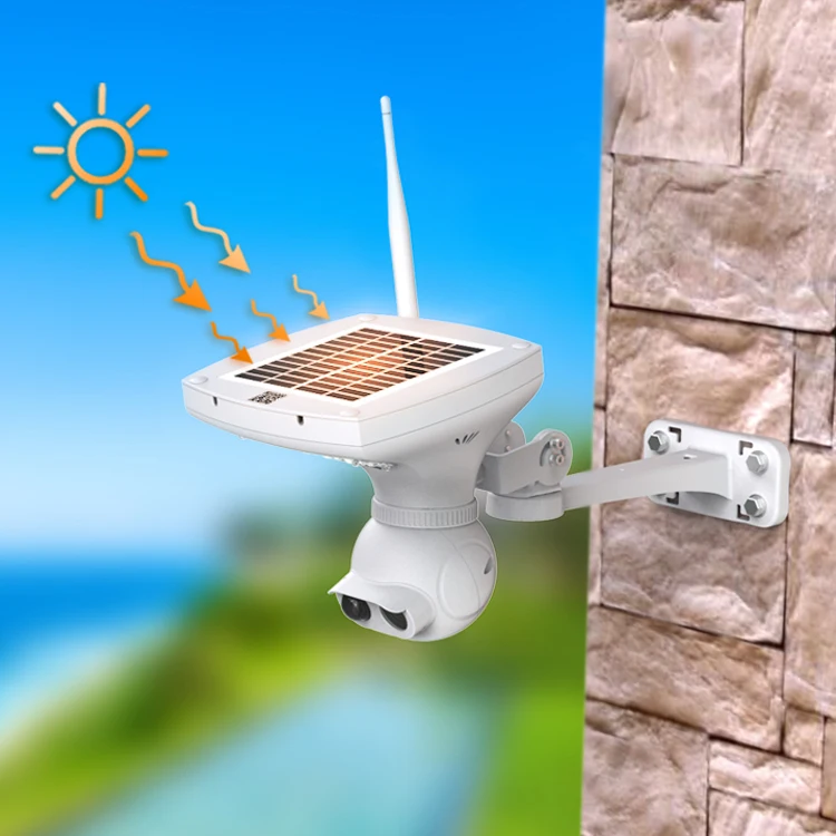 outdoor wifi ip solar camera exterior wall solar camera  with recorder for shop