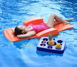 Heavy duty NBR foam pool float tables swimming pool drink floating tables