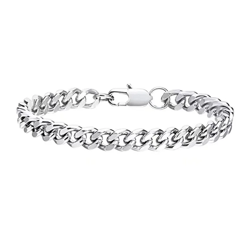 Heavyweight Quality Hip Hop Jewelry Bracelet Fashion Titanium Steel Men Hand Chain