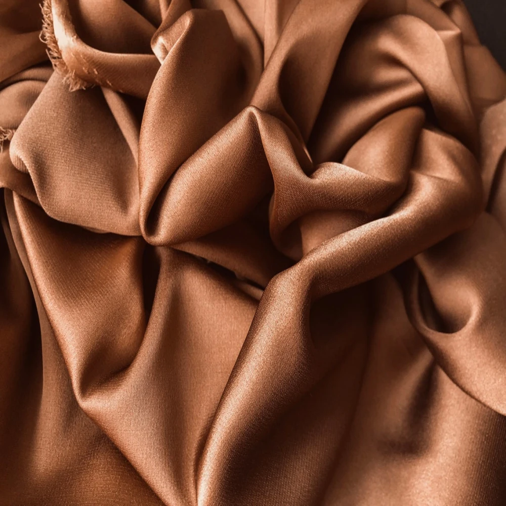 100% silk satin back crepe fabric for wedding dress