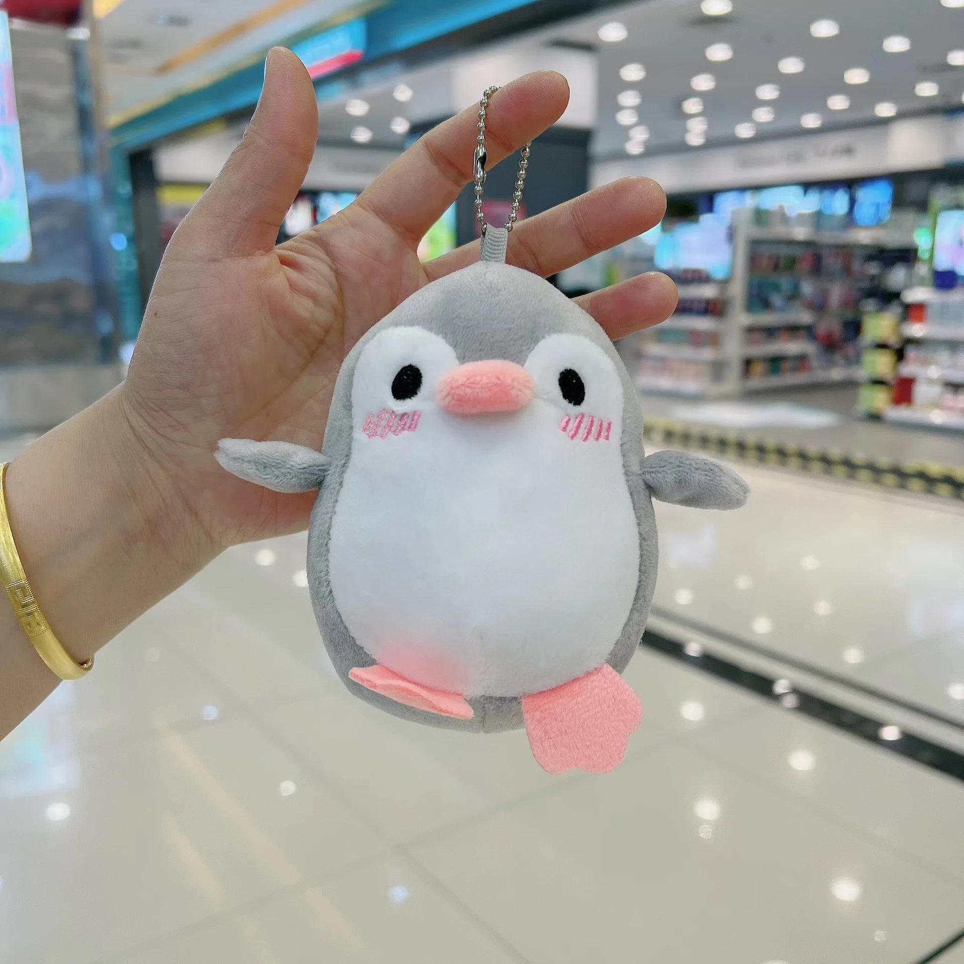 1 pc Penguin Stuffed Plush Animal Pendant Keychain Doll Stroller Toys For Children Kids Small Mini Plush Toys Baby Xmas Gift