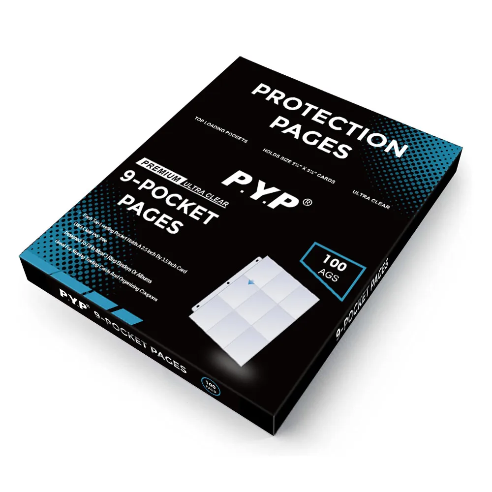 3x4 держателя карты лист коллекционная карточная рукава с Премиум ультра ясный Pro Platinum 9 карман страница протектор
