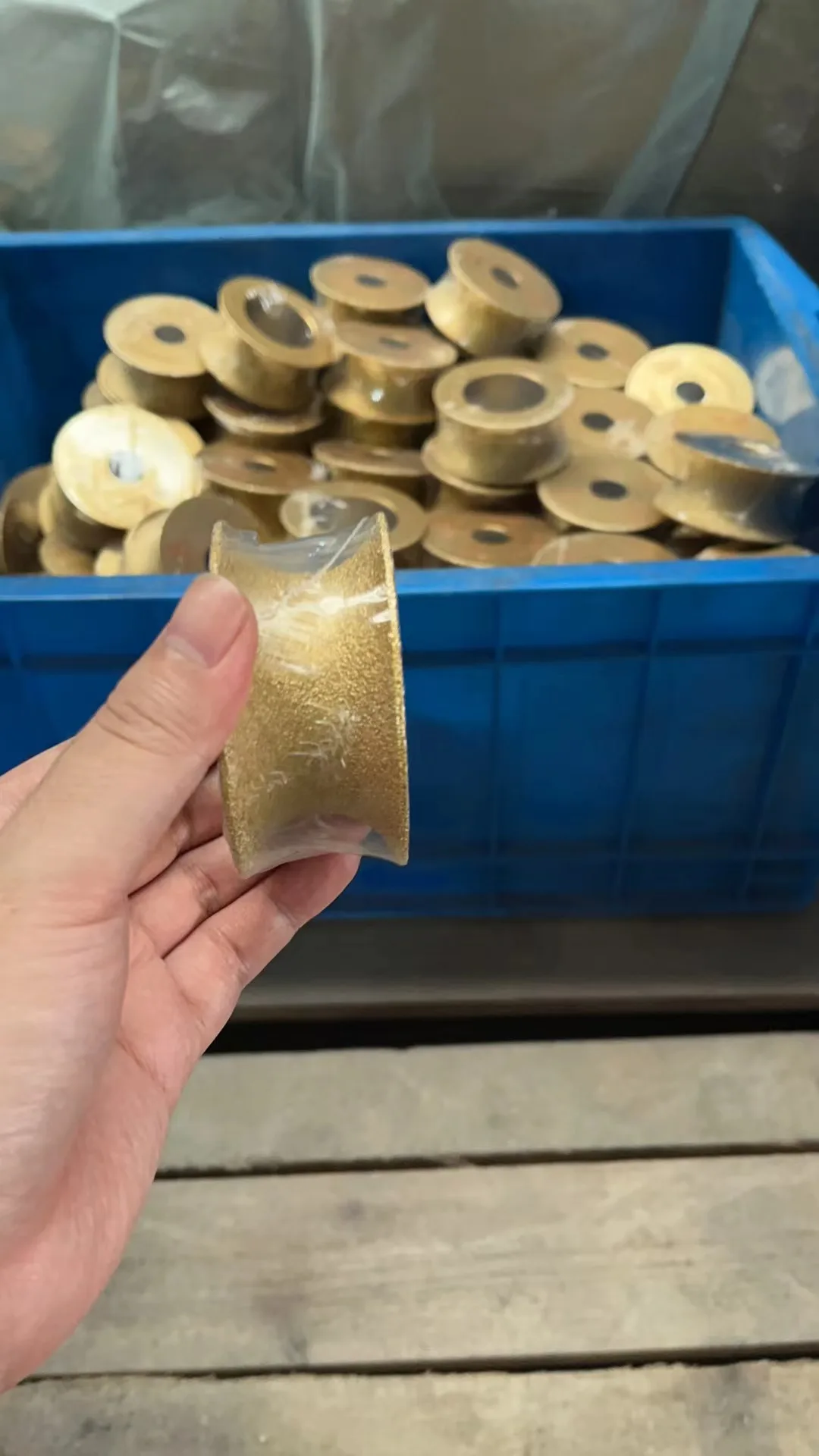 75mm Vacuum Brazed Hand Round Edge Diamond Grinding Wheel for Ceramic Marble Quartzite Granite Glass