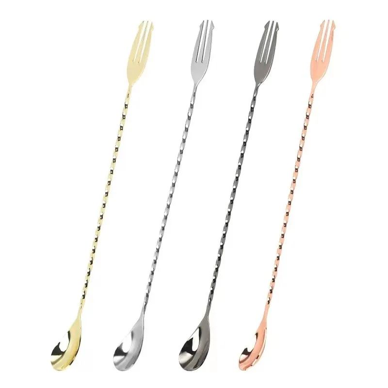 Hot Selling Stainless Steel  Beverage Stirrer Spoons with 2 Long Handle and 4 Short Handle for Home Kitchen Office