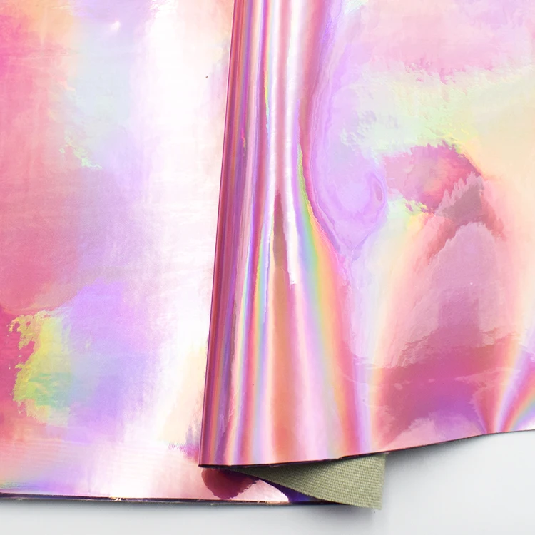 ECO Pearly TPU + Color Changing Pu Mirror Leather for Garment Leather Upholstery Finished Home Textile Decorative Waterproof