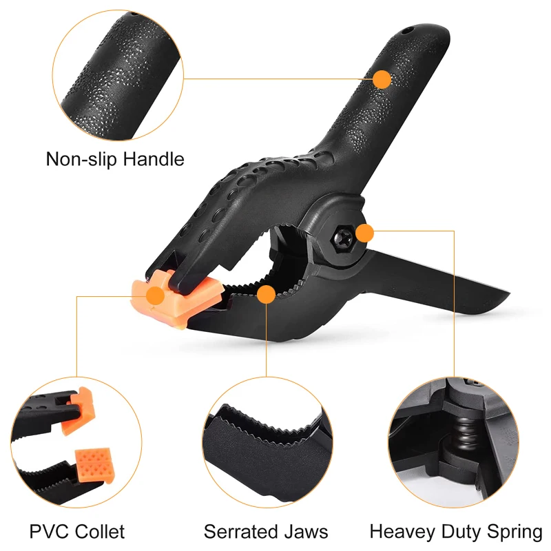 Professional Plastic Small Spring Clamps Heavy Duty Portable Woodworking A Type Spring Clamp