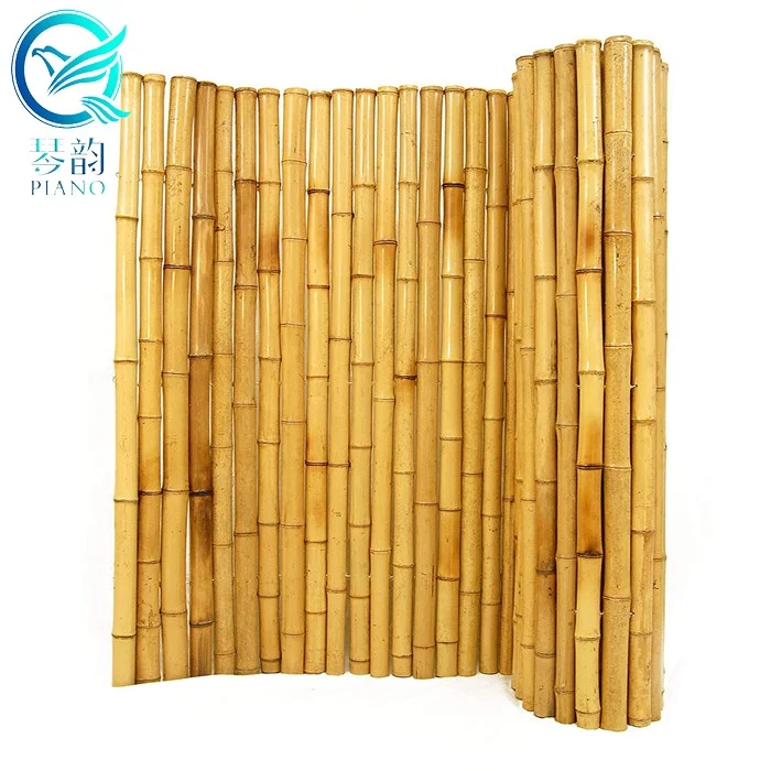 Qinge hot sale bamboo fence rolls outdoor bamboo folding screen