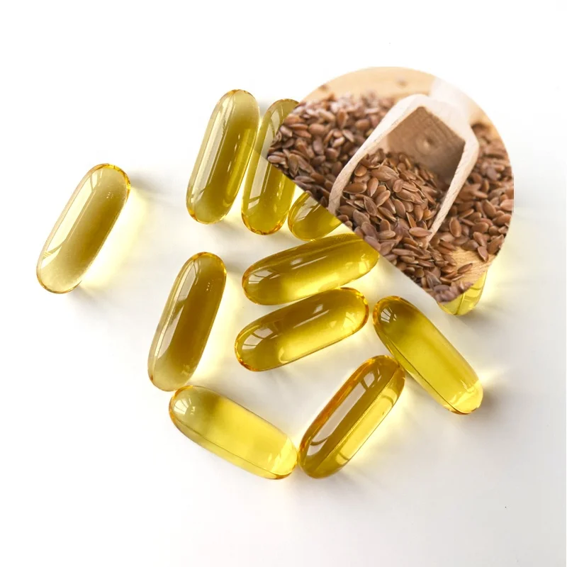 
OEM brand Flaxseed oil 1000mg soft capsule for Auxiliary lower blood lipid Remove Vascular Garbage Protect blood vessel health 