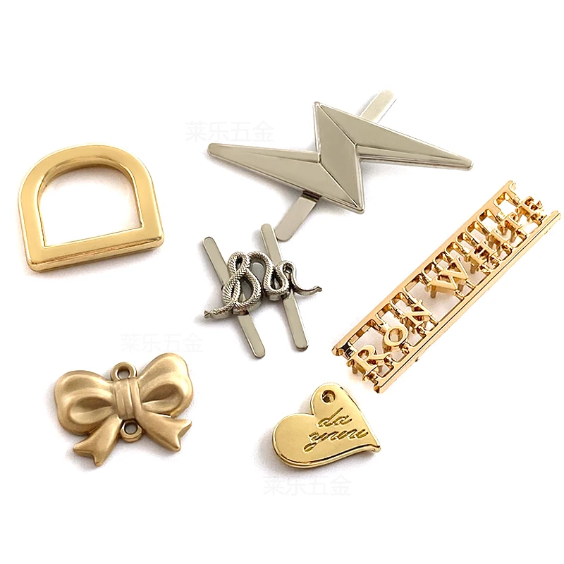 Luxury Waterproof  Labels for Clothing Decorative Tags Deboss Plating for Garment Bags swimwear and Clothing sewing Metal tags