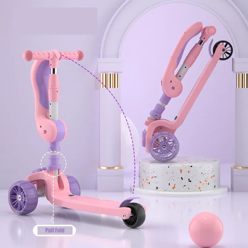 Wholesale high quality multi-functional three wheel kids design kick scooter deluxe