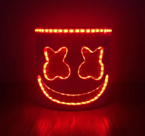 Led Light Up Storm Trooper Movie Half Helmet Halloween Adult Mask El Wire Halloween Mask