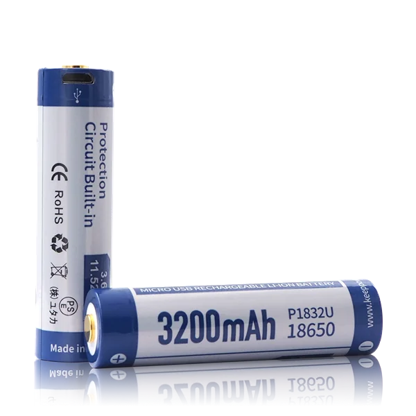 Аккумуляторная батарея Keeppower P1832U Micro USB 18650 3 6 В 3200 мАч