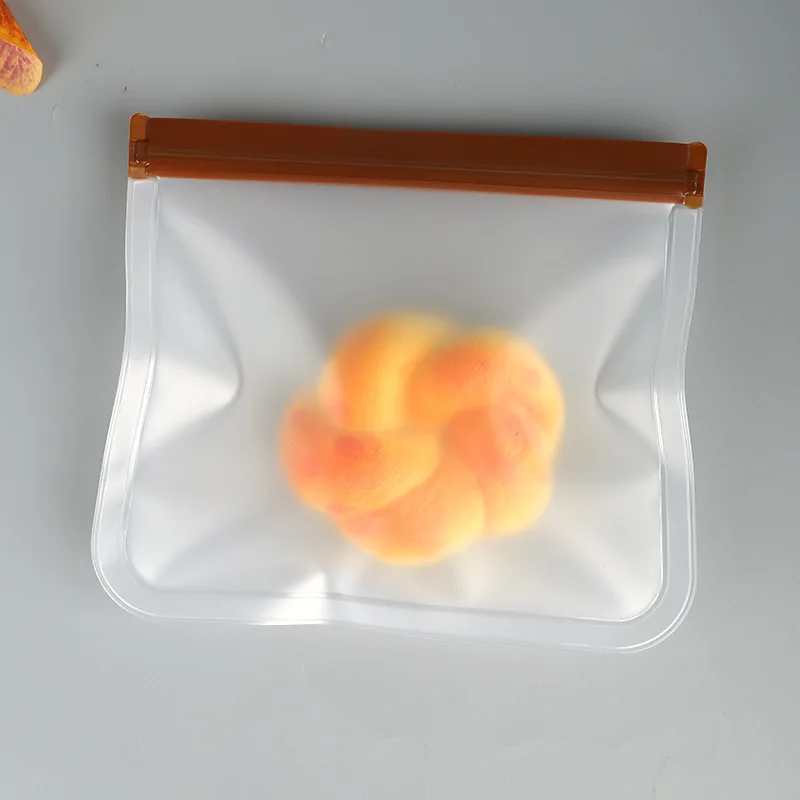 Reusable Translucent Self-Sealing Zipper Sealing Bag Storage Bag Environmental Food-Grade Fruit And Vegetable Preservation Bag