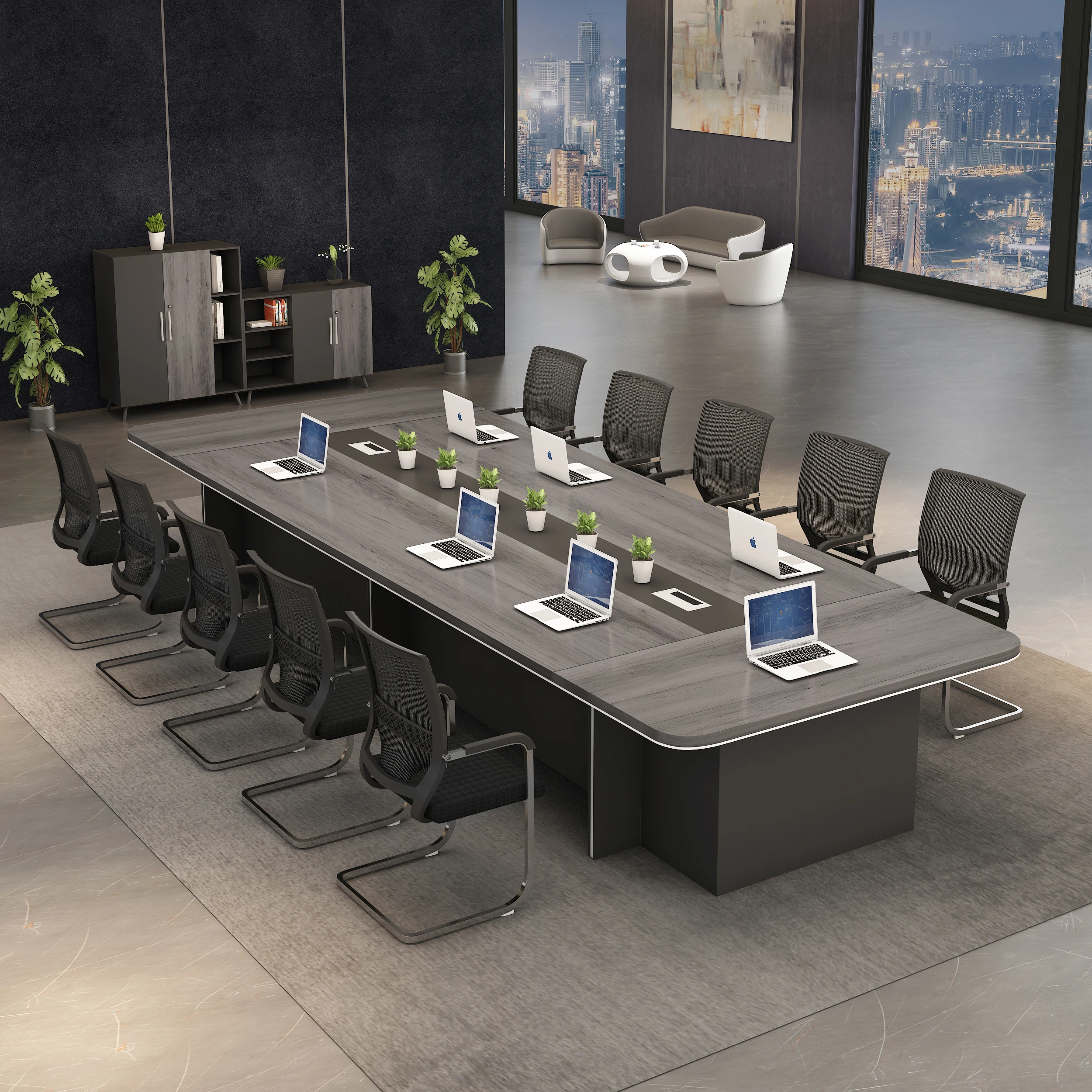 executive Meeting Office Table Conference Table Wood Office Furniture Set Large conference room desk and chair schreibtisch