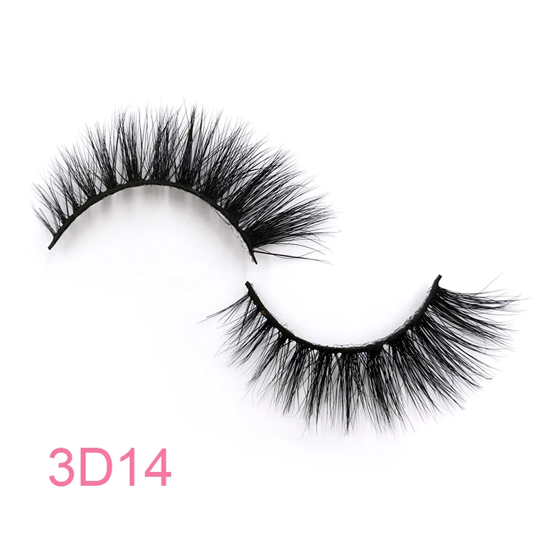 Wholesale Individual Cruelty Free Mink Lashes 3 Pairs Private Label Lash Packaging Box Real Fur 3D mink Eyelashes