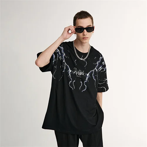 OEM printing logo blank 100% cotton t-shirt heavyweight oversize tshirt 280gsm clothing manufacturers custom mens clothing