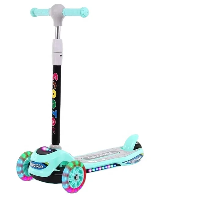Cheap Fold Child Kick Foot Scooter boy and girl Kid Kick Scooter Electric Chinese Children 3 wheels more color