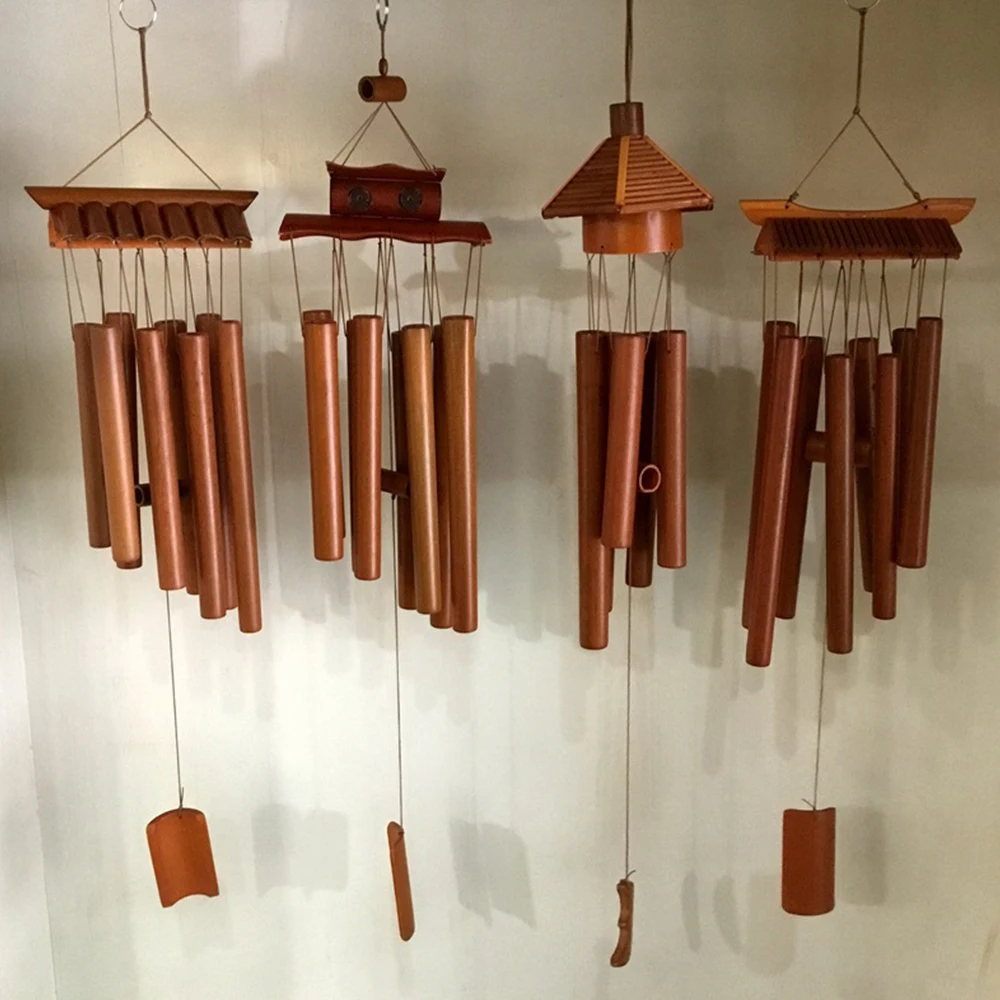 Garden bamboo Wind Chime Chapel Bells, Wind Chimes Door Wall Hanging Ornament wood wind chimes