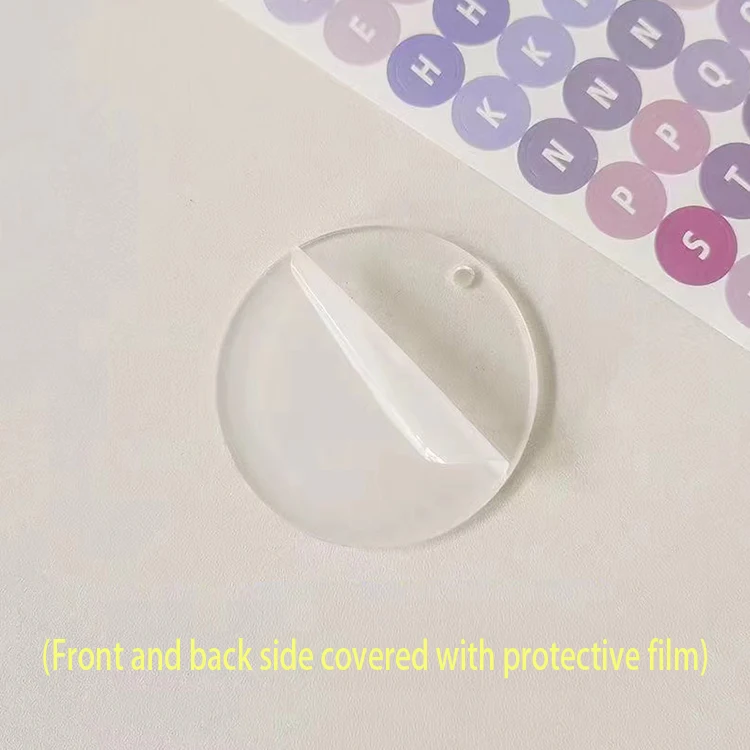 Low price acrylic keychain transparent rectangular round acrylic blanks of various shapes, acrylic keychain blanks with keychain