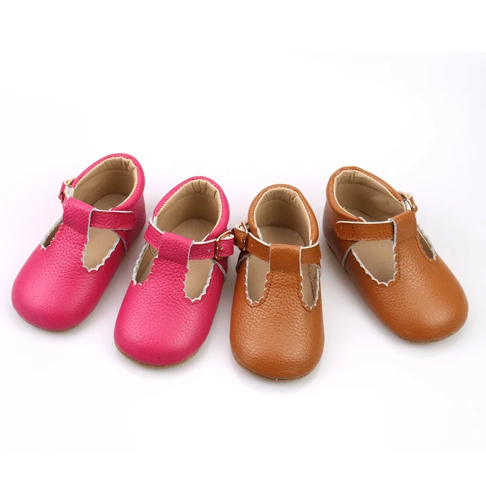 Smile Baby Soft Suede Leather  Girl Mary Jane Princess Genuine Leather 100%   Cow Leather Newborn Baby Shoes