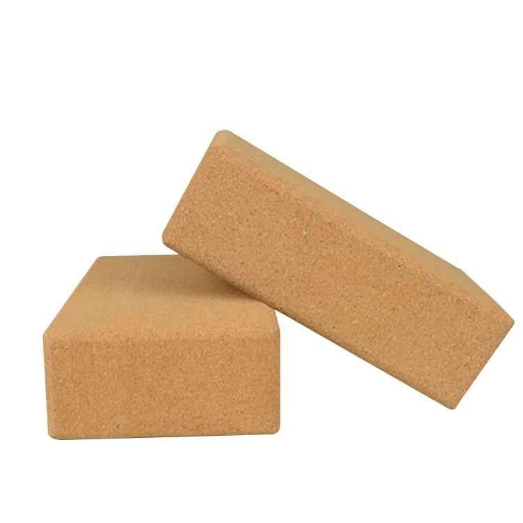 Wholesale wood cork eco friendly blocks pilates equipment cork yoga block